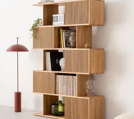 MOLL Solid Oak Wood Bookshelf Versatile and Multi-functional, Perfect for Vinyl Records, Books, and Decor Mid-century Modern Style - Etsy